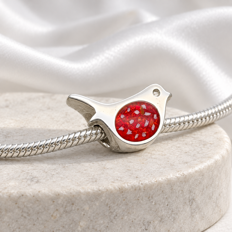 925 Silver Robin Charm