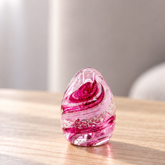 Mini Crystal Glass Ashes Domed Paperweight