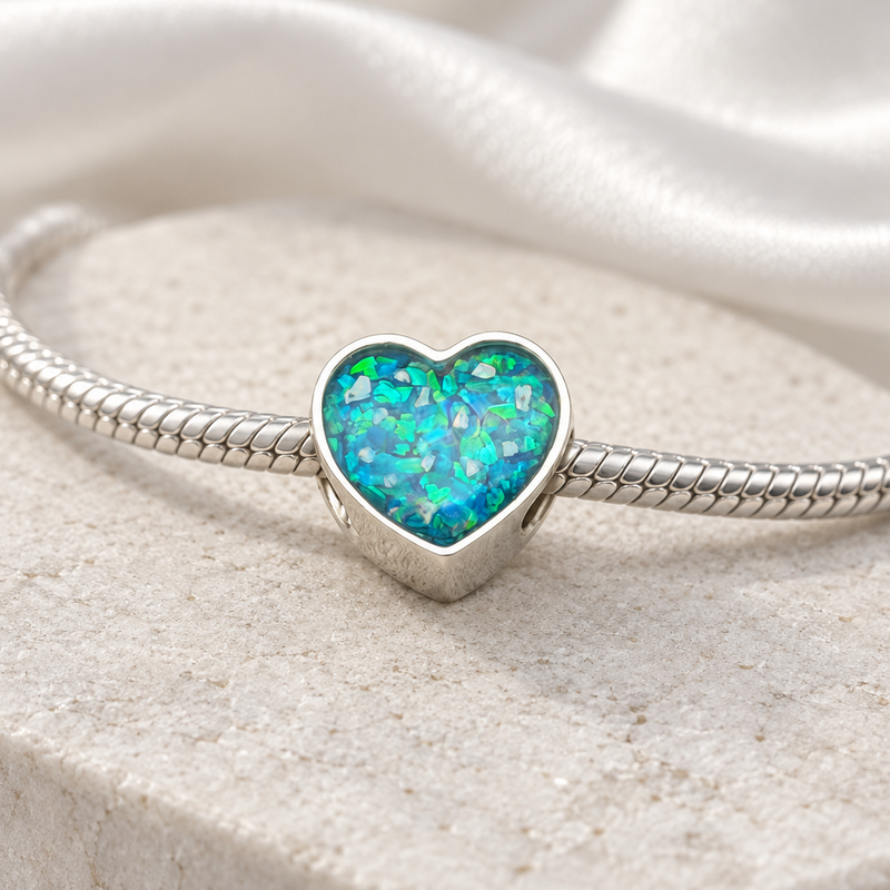 925 Silver Love Heart Charm