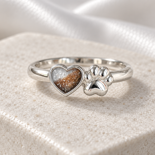 925 Silver Paw to my Heart Ring