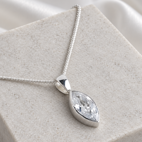 Marquise Crystal Secretly Set Ashes Pendant