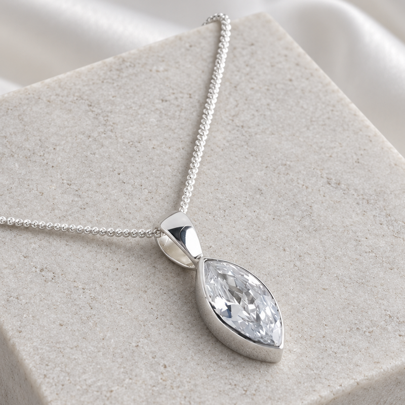 Marquise Crystal Secretly Set Ashes Pendant