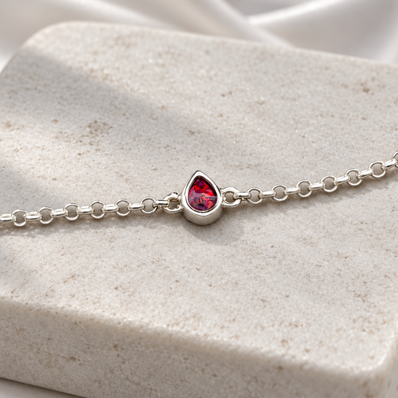 925 Silver Mini Teardrop Belcher Chain Bracelet