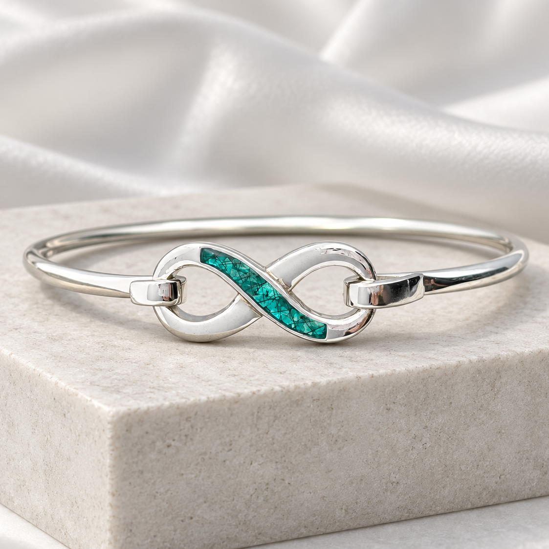 925 Silver Infinity Bangle