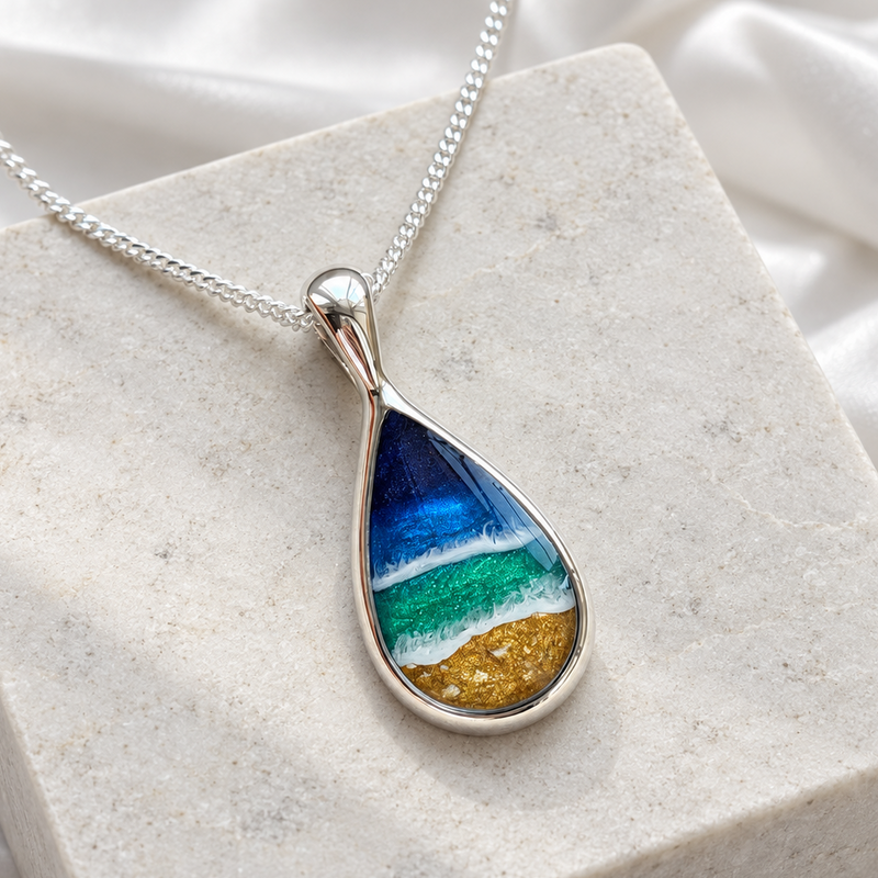 925 Silver Large Teardrop Pendant