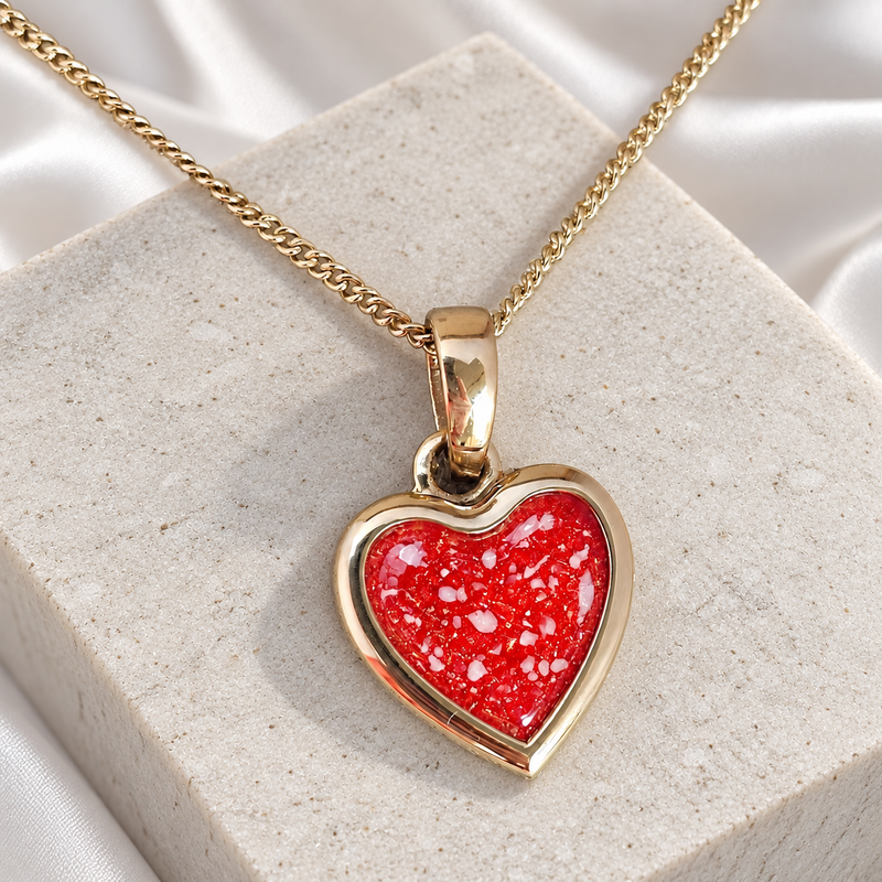 9K Gold 12mm Heart Pendant